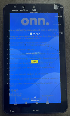 Onn Surf 2nd Gen 7'' Android Tablet, 16GB 2GB RAM 11 Go 2GHz, Blue PART ONLY A