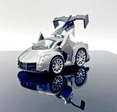 Mini Q Lamborghini Veneno Style Mini Car Metal Die-cast Car Model Toy (Silver)