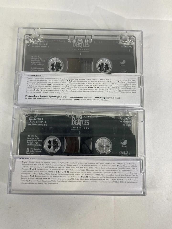 Лот винтажных кассетных лент антология THE BEATLES 1 (1995) (2 кассеты) 60 песен - Изображение 4 из 4