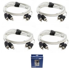 4 x RCA 6 Feet Marine Tinned OFC 2 Channel Shielded Noise Reduction Cable DS18