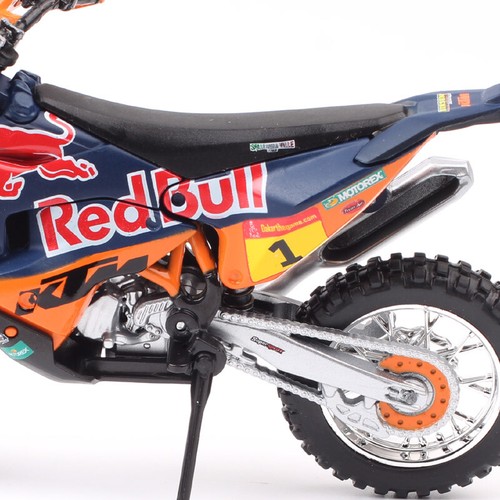 2019 1/18 Bburago KTM 450 Rally #1 Macro Red Bull Motorcycle Toy Motocross Model - Picture 13 of 15