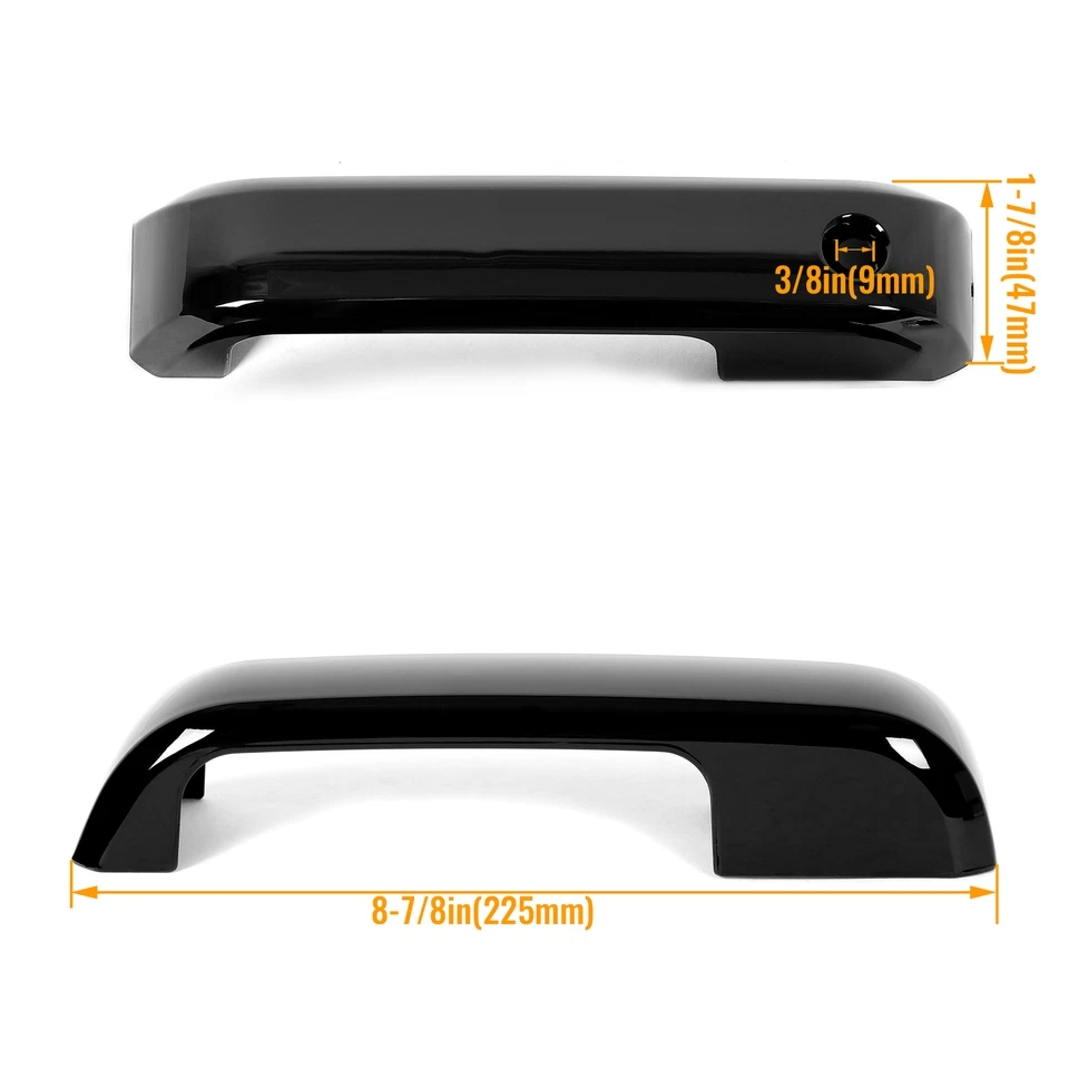 For 2017-2022 Ford F250 F350 F450 F550 Super Duty Gloss Black Door Handle Covers - Image 2 of 4