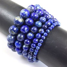 Genuine Handmade Natural Blue Lapis Lazuli Gemstone Bracelet Round 4 6 8mm 10 12