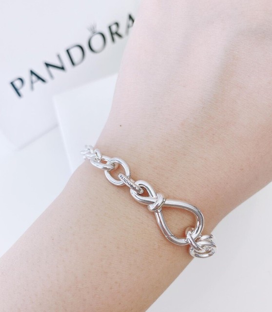 NEW Authentic PANDORA 925 Chunky Infinity Knot Symbol Chain Bracelet