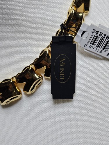 Collana Monet finto oro stile girocollo vintage retrò - Foto 3 di 5