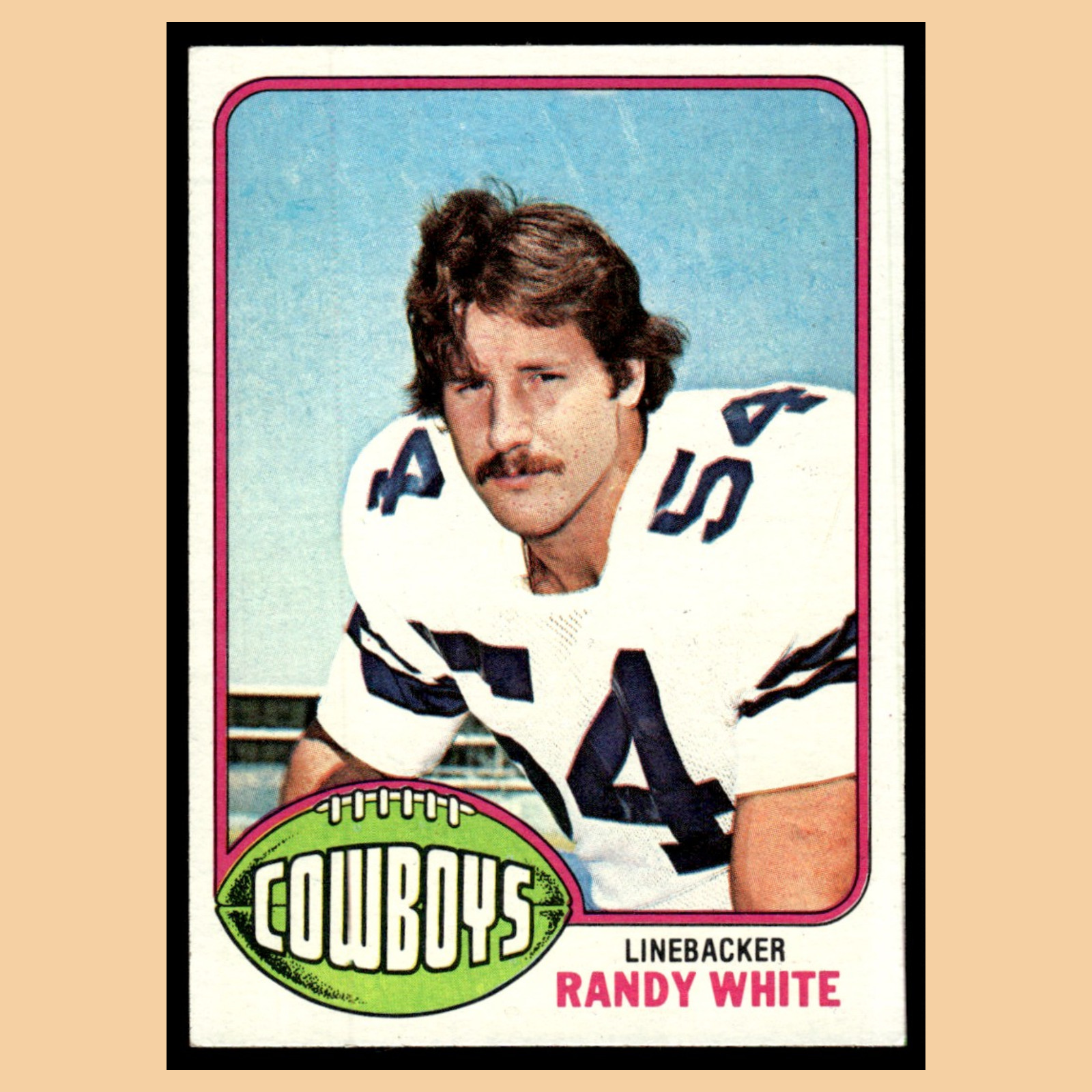 Randy White Rookie #158 1976 Topps Dallas Cowboys Football Card NFL NM