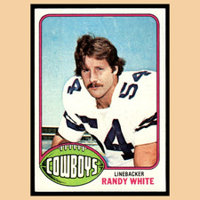 Randy White Rookie #158 1976 Topps Dallas Cowboys Football Card NFL NM. rookie card picture