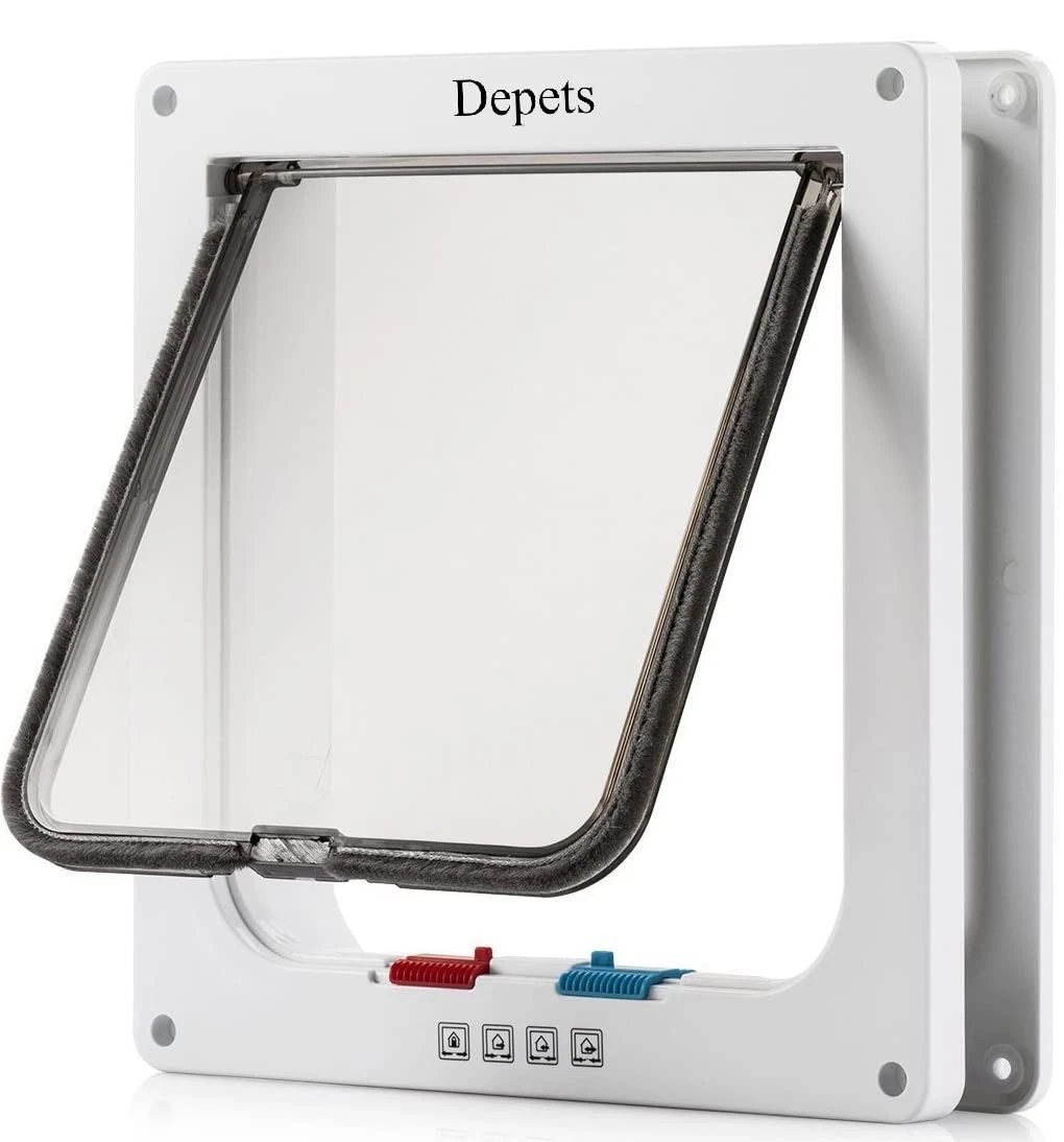 Depets Large Cat Door (Outer Size L - Inner size: 7.08" x 7.48"(W x H), White