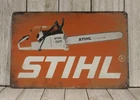 Stihl Chainsaws Tin Metal Poster Sign Sales & Service Vintage Rustic Style Ad