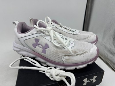 Under Armour Charged Assert 9 Athletic Running Sneakers Women's White Pink - 9