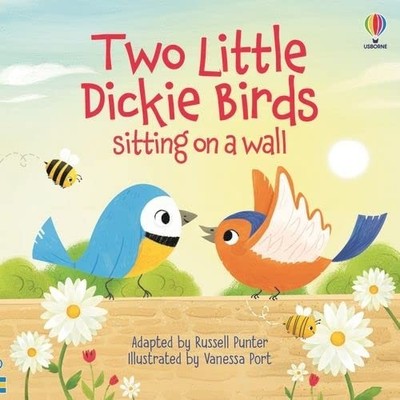 Two Little Dickie Birds sitting on a wall By Russell Punter