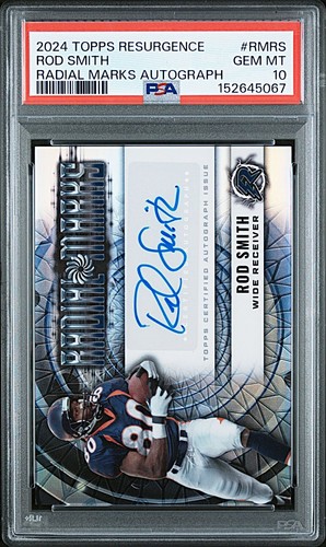 2024 Topps Resurgence Rod Smith RADIAL MARKS Autograph Insert #RM-RS! PSA 10!