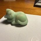 Fenton Glass Sleeping Cat Or Kitten Figurine
