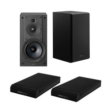 Sony SS-CS5M2 3-Way 3-Driver Hi-Res Audio Bookshelf Speakers Pair Bundle