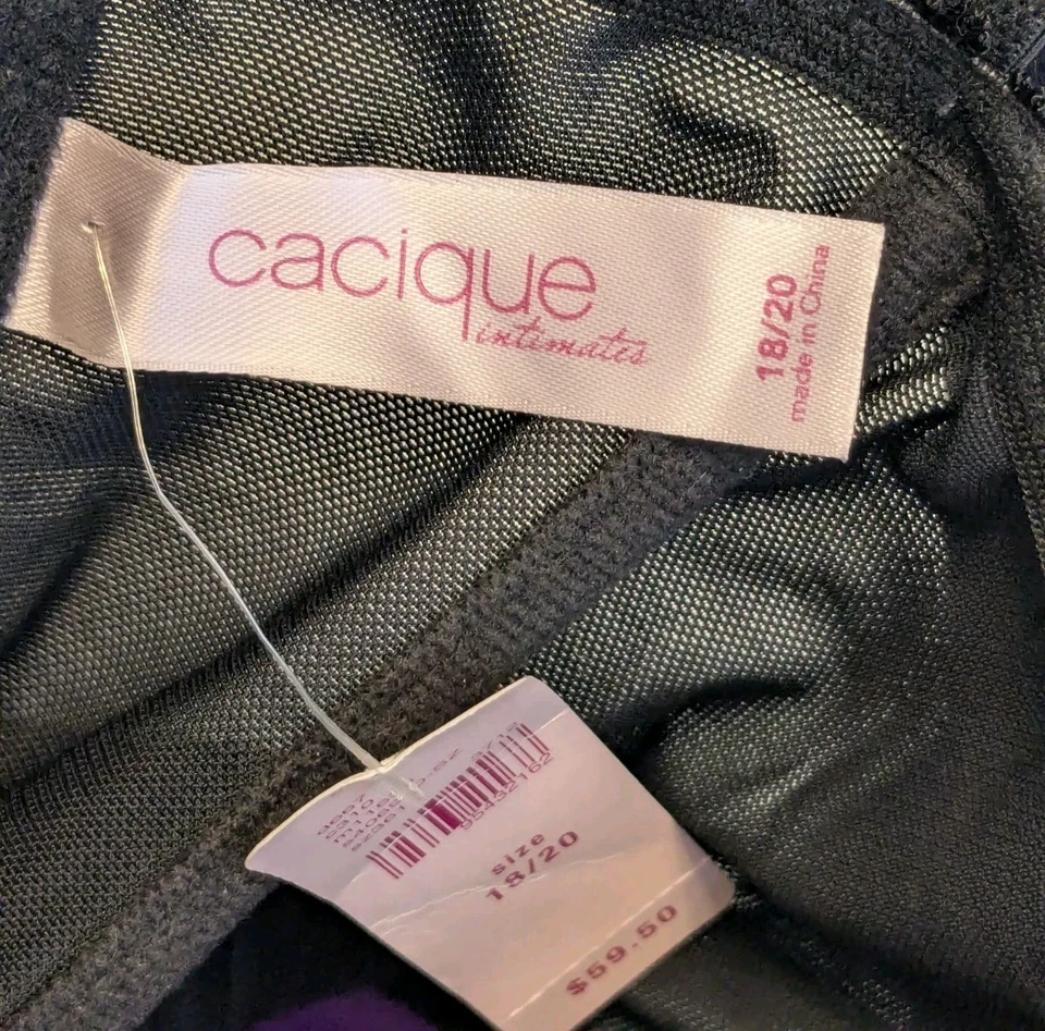 Cacique, bustier, purple and black, size 18-20, New with Tags - Image 3 of 4