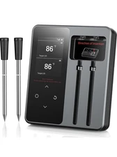 Smart 600 FT Wireless 2-Probe 6 Sensors Digital Meat Thermometer LCD 48 Hours