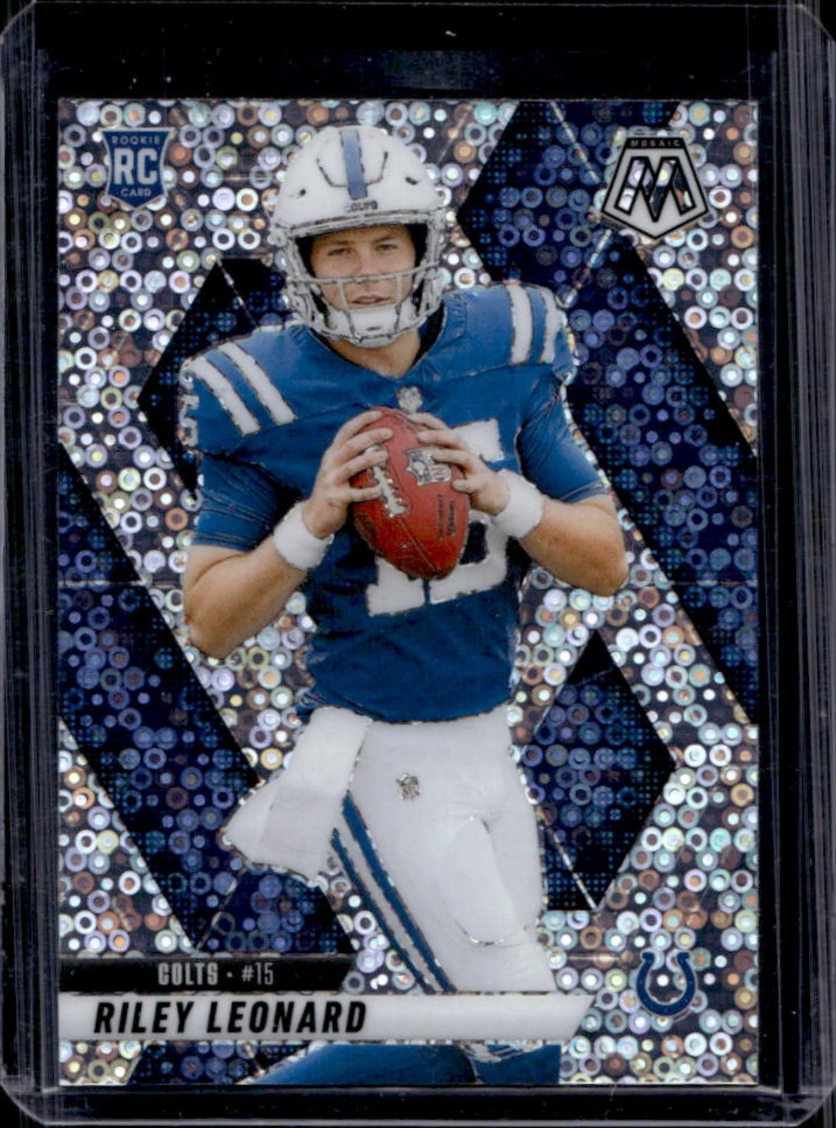 2025 Mosaic Riley Leonard Rookies RC No Huddle Silver Prizm #372 Colts