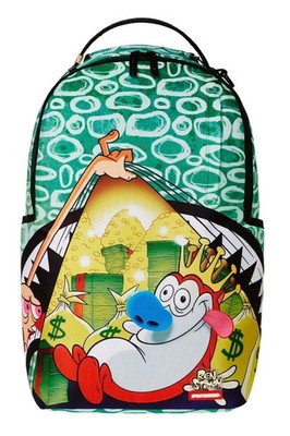 Sprayground Ren and Stimpy Hidden Gold Mine DLXR Backpack Limited Edition