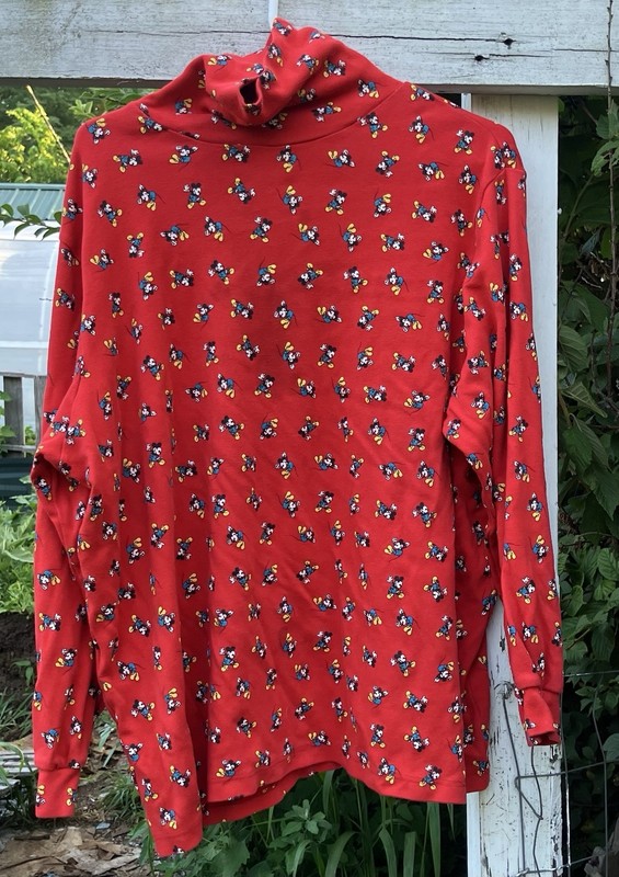 Red Mickey Mouse blouse, Women's Size XL--a great item from the Disney Store!