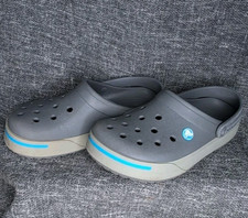 Crocs Crocband Clogs Charcoal Ocean Comfort Shoes 5 Men / 7 Women Lightweight