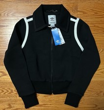 NWT Womens ADIDAS Originals Premium Collared Track Top Black XS 150 SOLD OUT 