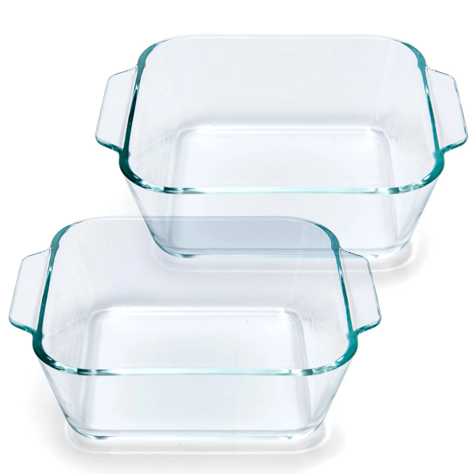 Small Casserole Dishes 2 Pack, 5 Inch Glass Square Baking Dish Individual Por...