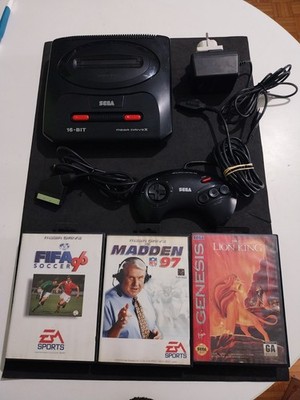 Konsole Sega Megadrive 2 Mega Drive 2 Pal Gebraucht Komplett Mit 3 Spielen Lesen