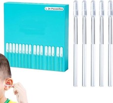 24pcs Disposable Silicone Ear Wax Remover Sticky S/L Ear Pick Cleaner Tool*
