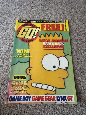 Go! Hand-Held Nintendo Gameboy Magazine 1992 -  Issue 13 Bart Simpson