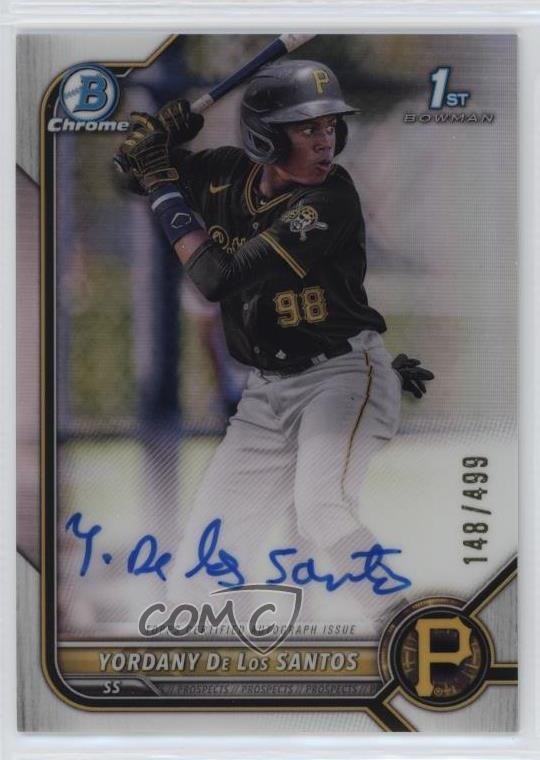 2022 Bowman Chrome Prospect Refractor /499 Yordany De Los Santos #CPA-YD Auto