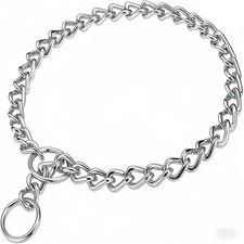 Chain Dog Choker Collar for Large Dogs, Metal Slip Link Training Heavy Duty D...
