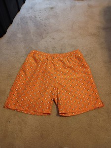 Southern Pines Swim Trunks Mens Large L Orange Martini Print Excellent Condition