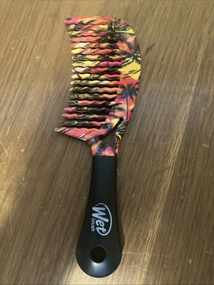 WET BRUSH Professional Detangler Comb Tropical Print  Detangle Long Hair