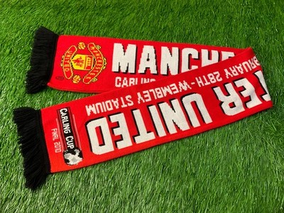 MANCHESTER UNITED CARLING cup FINAL 2010 FOOTBALL FAN SCARF OFFICIAL PRODUCT