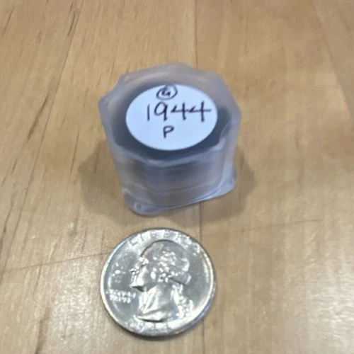 Rare BU 1944 Philadelphia Washington Quarter 50 coin Roll Silver 25C Coins Nice