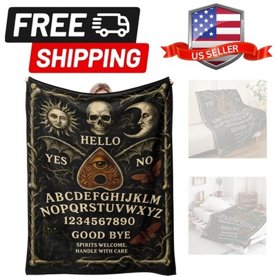 Ouija Board Blanket 50''x60'' Gothic Throw Blanket Halloween Decor Witchy Gifts...