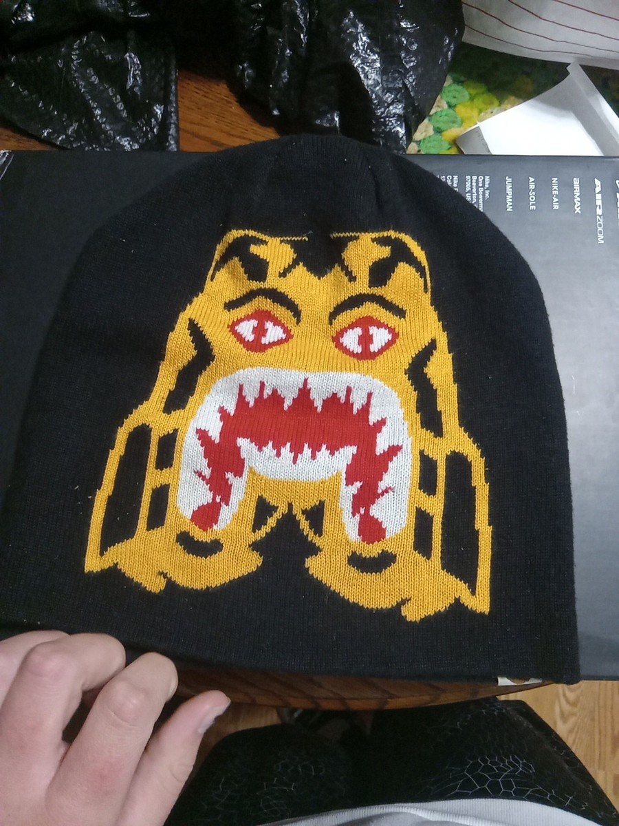 Authentic A Bathing Ape Bape Ape Head Beanie Knit Cap Black New | eBay