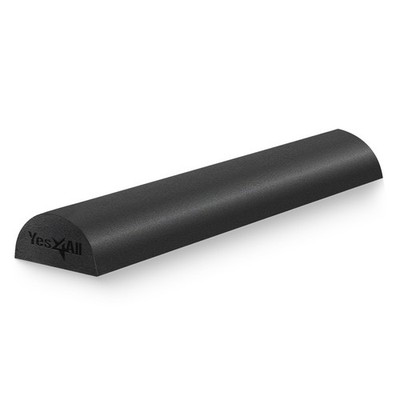 Yes4All Medium Firm PE Half Foam Rollers for 24-inch, Premium Black 24-inch 