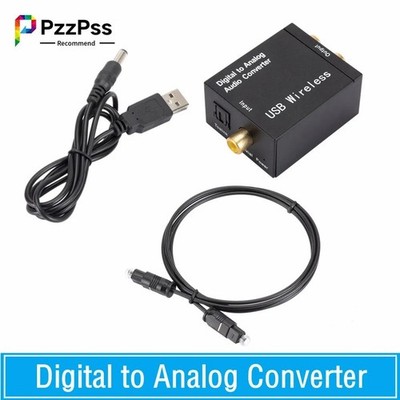 Digital to Analog Audio Converter Optical Coaxial Toslink Adapter RCA Klinke L/R