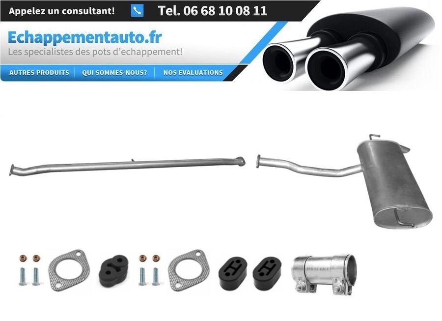 Échappement Kia Sportage 2.0 CRDi en acier robuste avec silencieux renforcé 2010-2015