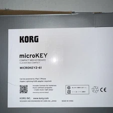 KORG MICROKEY2-61 Compact MIDI Keyboard iPad iPhone Compatible Used With Box