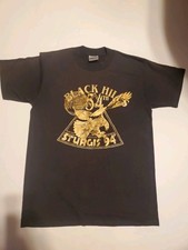 1994 Sturgis 54th Ann Shirt, Sz Large USA made single stitch dbl sides blk/gold