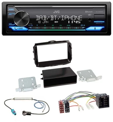 JVC Bluetooth DAB USB MP3 Autoradio für Alfa Giulietta ab 2013 ISO piano-schwarz - Bild 1 von 4