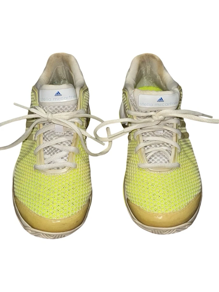 Туфли теннисные Adidas Stella McCartney Barricade белые неоновые женские 6 Q20693 - Изображение 3 из 4