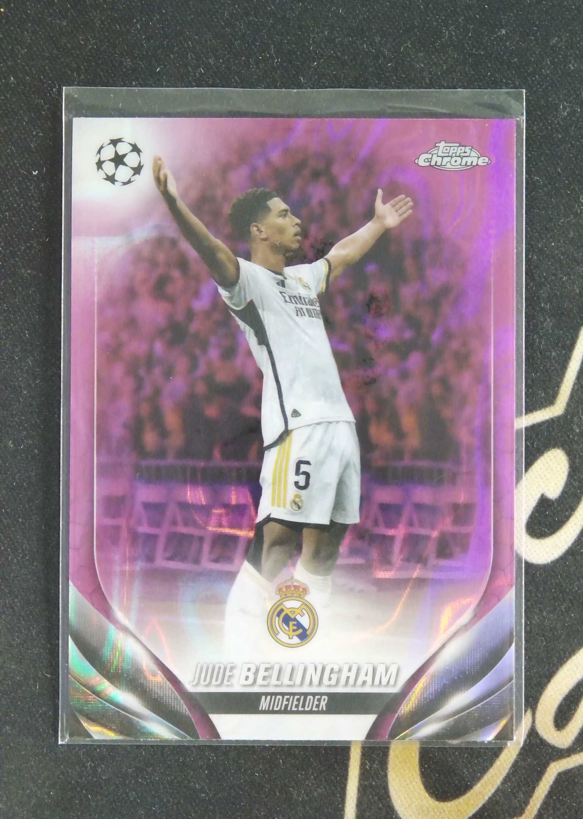 2023-24 Topps Chrome UEFA Soccer Pink Lava #112 Jude Bellingham SP