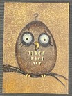 Charlene Murray Zatloukal Signed Original Painting Canvas Owl "Hoot" Rustic Goth — photo 1