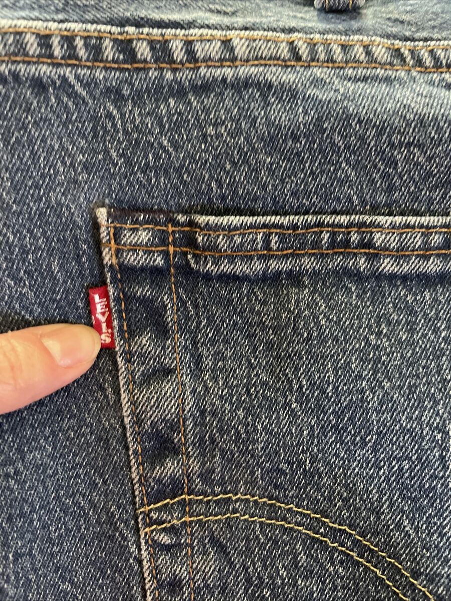 Levis 501 Jeans 46 BIG E Premium Medium Wash Blue Jeans Vintage Big E