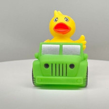 Rubber Duck Dash Ornament, Collectible Duck Duck Jeep, RARE Duck In GREEN Jeep
