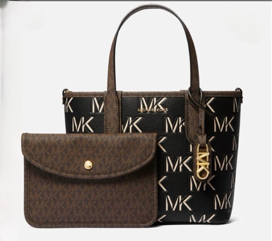 Borsa Michael Kors Eliza XS in pelle marrone nero