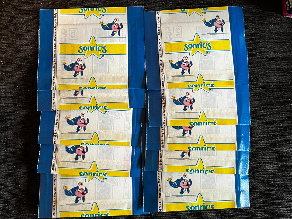 LOT 10 POCHETTES PACKETS PANINI WORLD CUP STORY 1970/1990 SEALED NEW - Photo 2/2